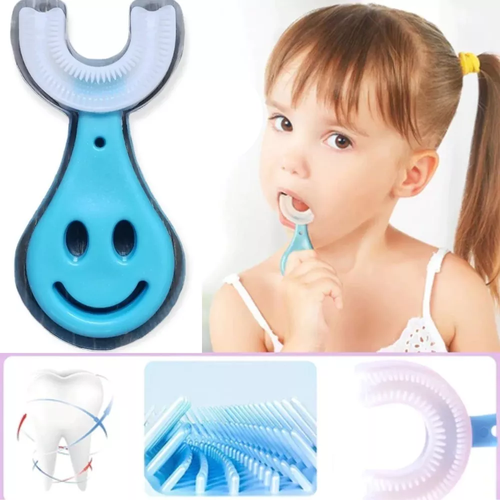 Cepillo de dientes en forma de U para niños (Lleva 1 y obtén 1 de regalo)